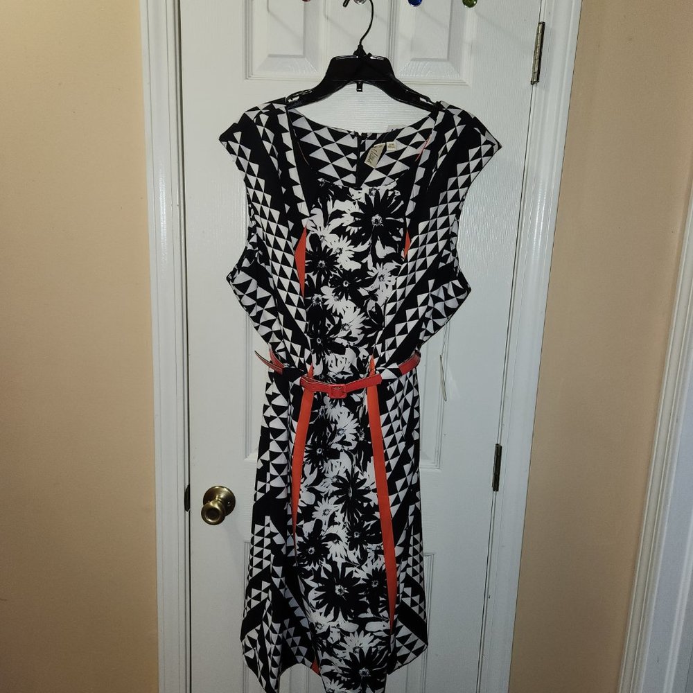 Black and White with Corral Dress New with Tags - Size 22W